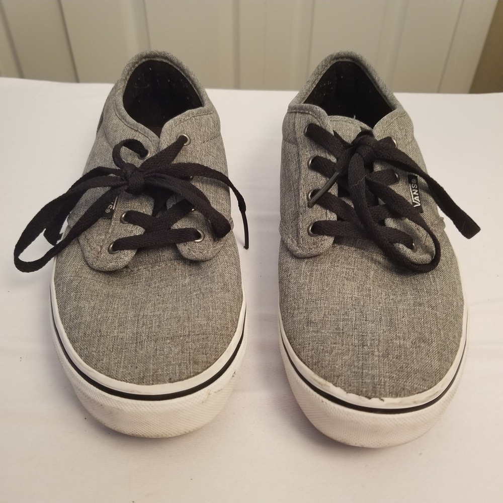 Vans Atwood Low Top Grey Heather Textile Skate Shoes Kids Size 4.5 Sneakers
